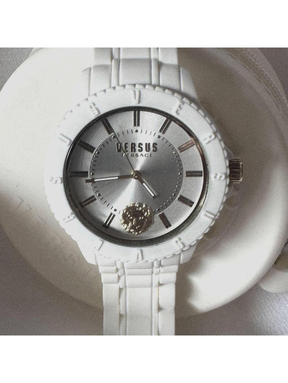 Versus by Versace Watch Tokyo R White VSPOY0218 Silicone Lion Head With Case